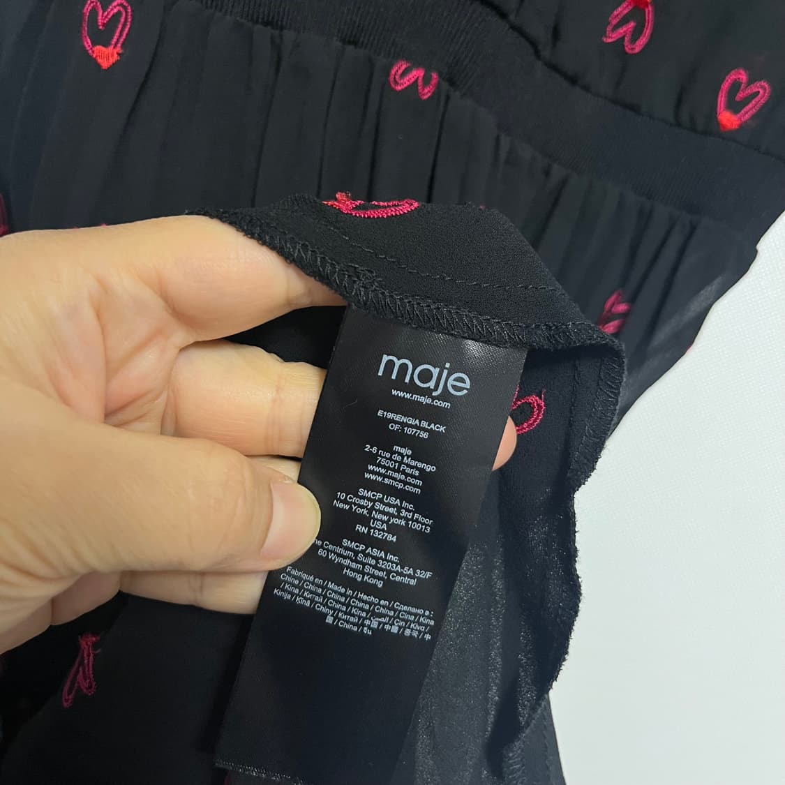 maje 마쥬 하트 시스루 원피스 1사이즈 상품이미지3