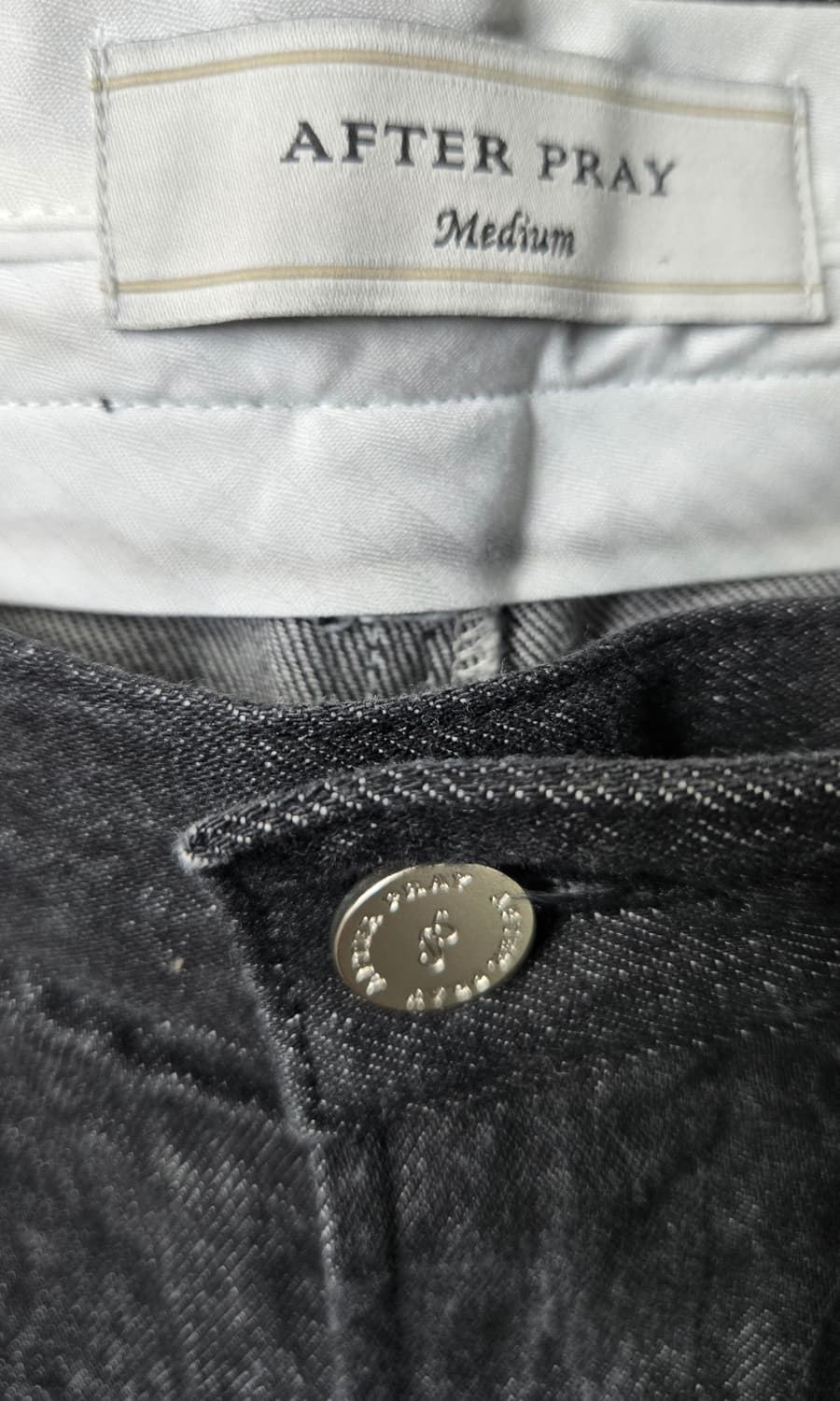 After pray 애프터 프레이 챠콜 투턱 데님팬츠 상품이미지5