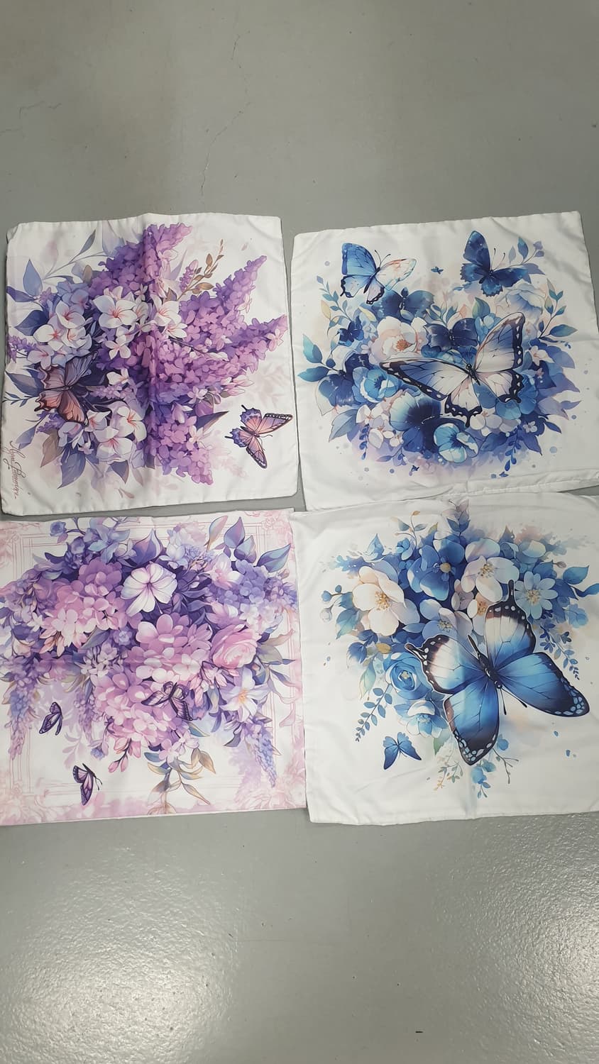 나비꽃쿠션커버 4개세트 상품이미지1