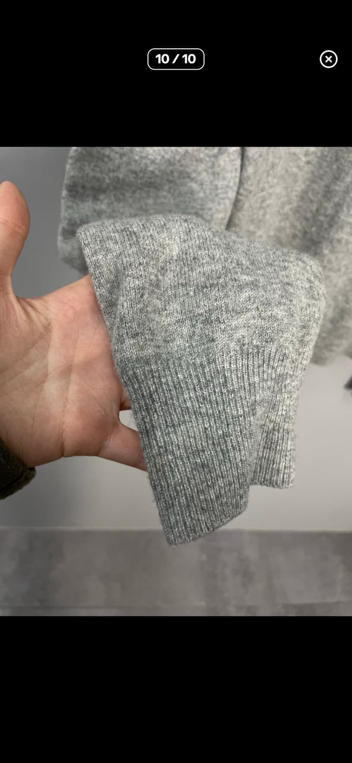 꼼데가르송 화이트 하트와펜 그레이 가디건 A3578 상품이미지10