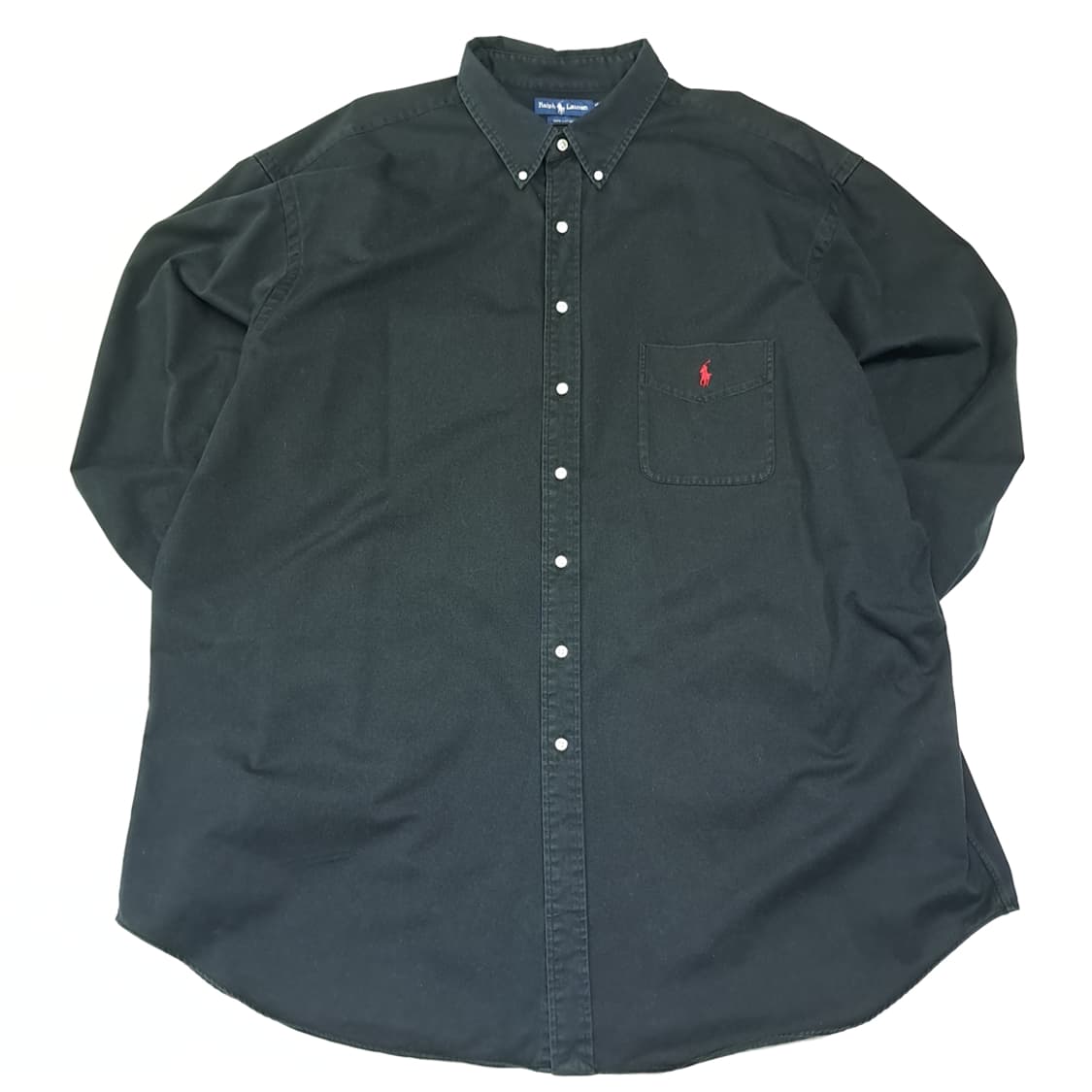 CL723 4XLT 폴로 90s 코튼 헤비트윌 버튼다운 블랙 셔츠 남방 상품이미지1