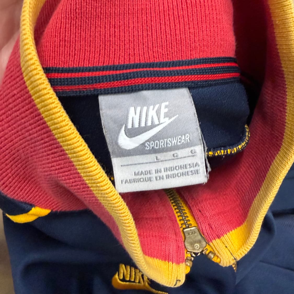 L 나이키 아스날 빅로고 네이비 배색 트랙탑 상품이미지4
