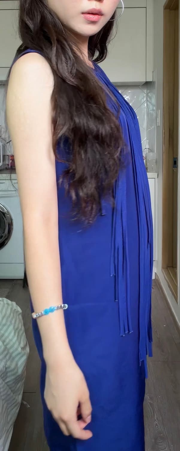 Blue fringe dress 상품이미지3