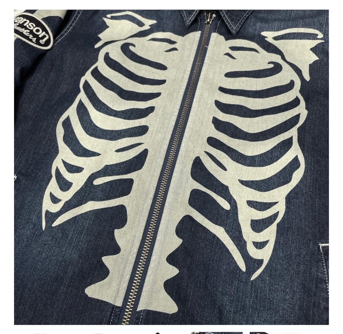 Vanson Leathers 스켈레톤 데님 자켓(후드 탈부착) M 상품이미지4