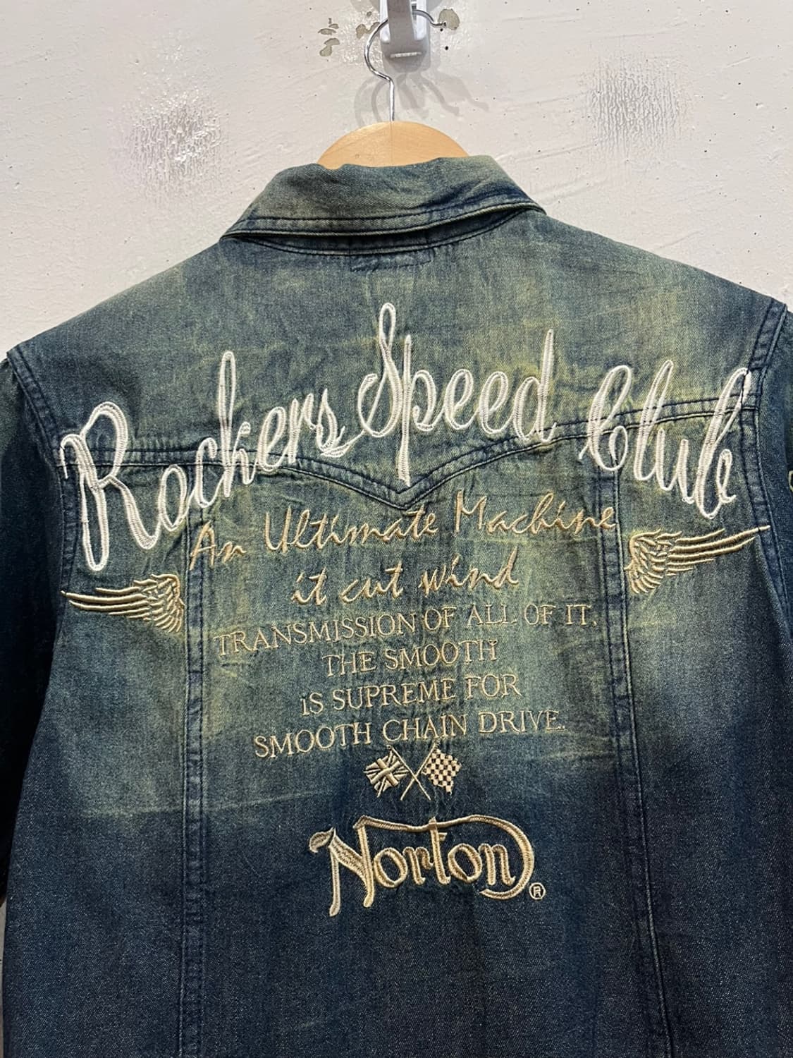 NORTON 자수 데님 하프 셔츠 우먼즈 상품이미지5