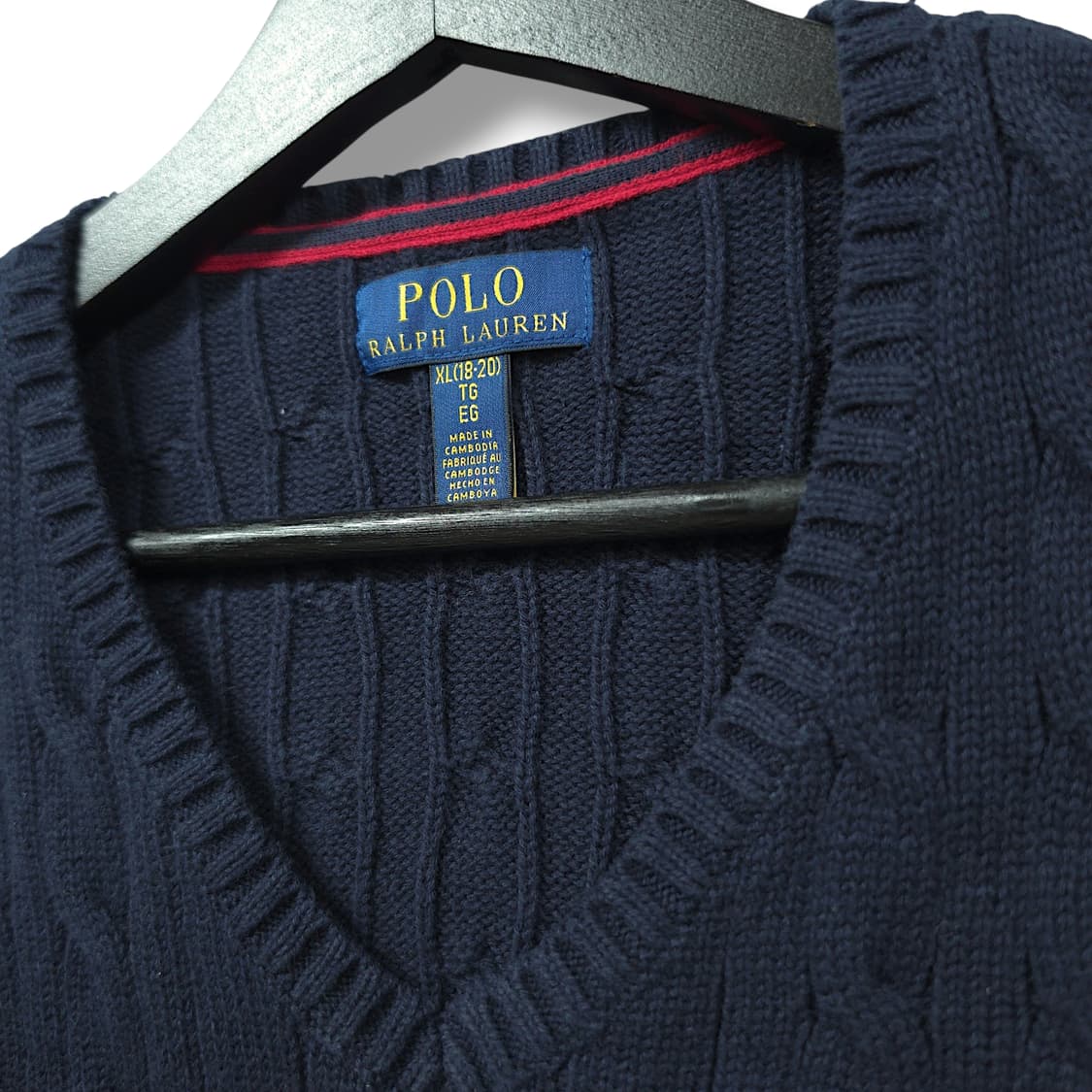 [S] 폴로 네이비 케이블 니트 코튼 스웨터 베스트 상품이미지7