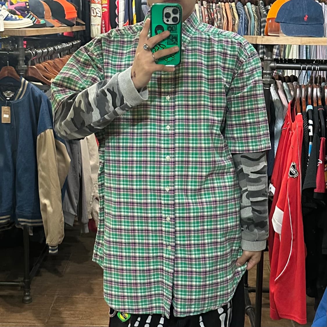 [HI] 폴로 랄프로렌 클래식 반팔셔츠 체크그린 상품이미지2