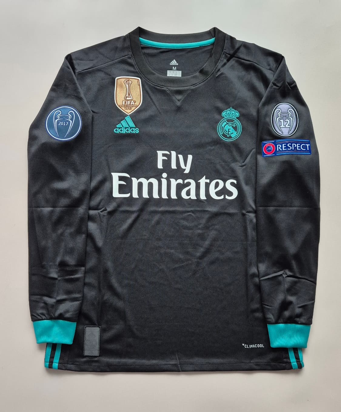 17-18 레알마드리드 어웨이 호날두 긴팔유니폼 M사이즈 레플리카  상품이미지2