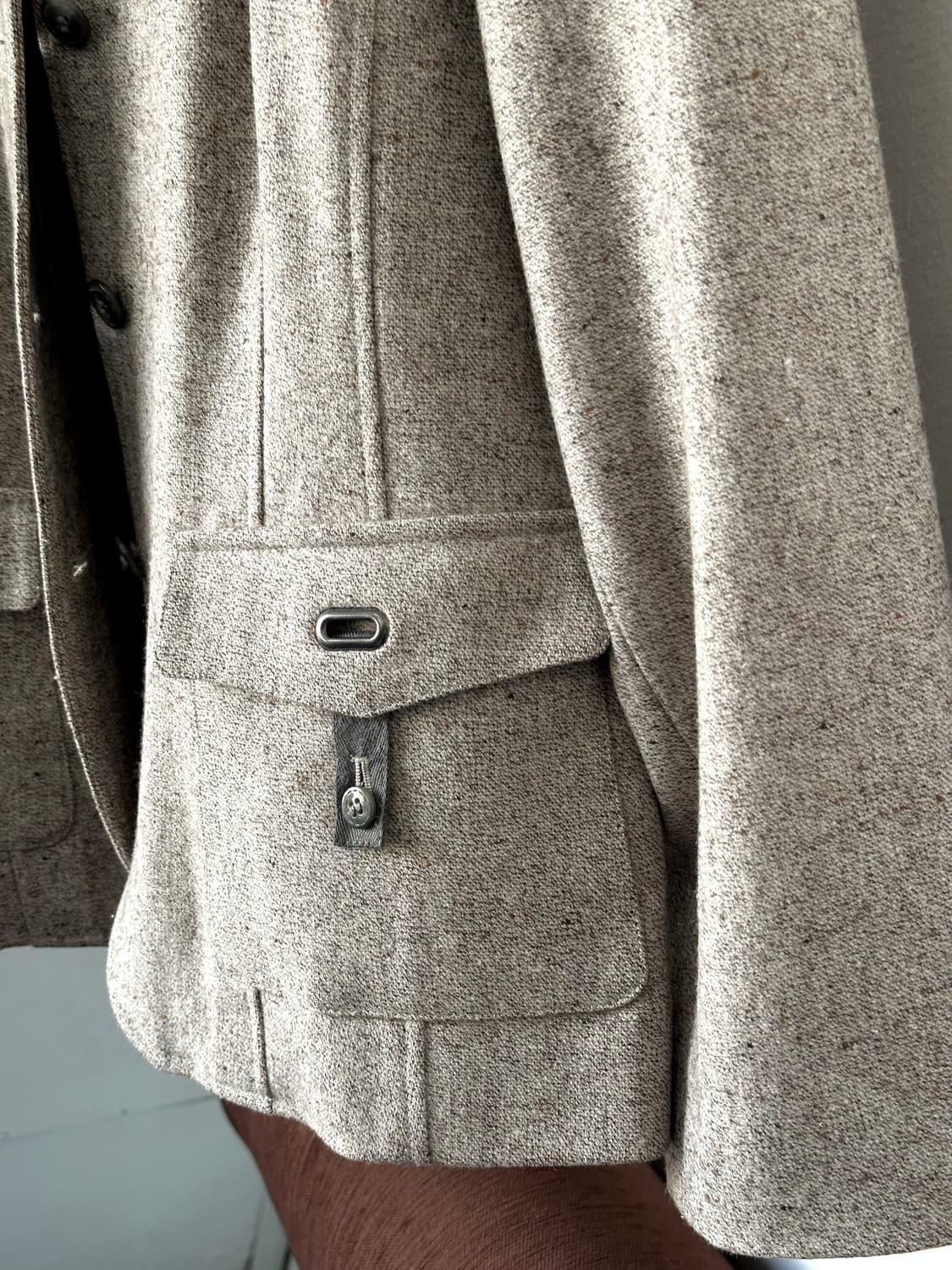 Tweed fabric single collar design jacket 상품이미지3