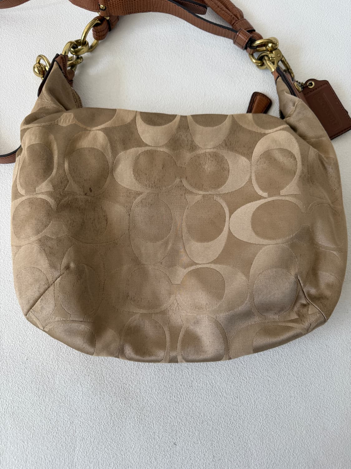 코치(COACH) 모노그램 숄더백(크로스 가능, 상태 확인) 상품이미지9