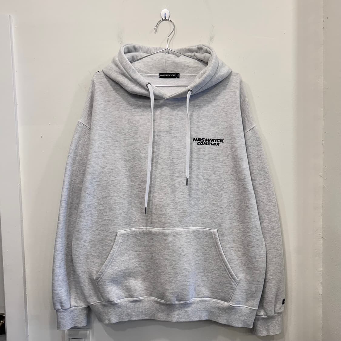 NASTYKICK 백포인트 오버핏 멜란지 후드티 상품이미지2