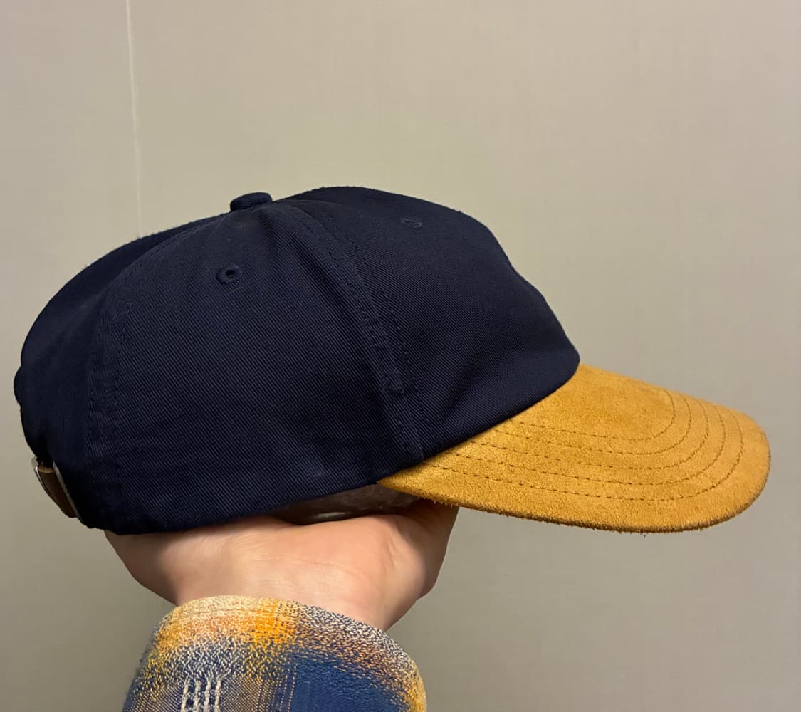 (F)휴먼메이드 투톤 6패널 트윌 볼캡 모자 네이비 브라운 상품이미지4