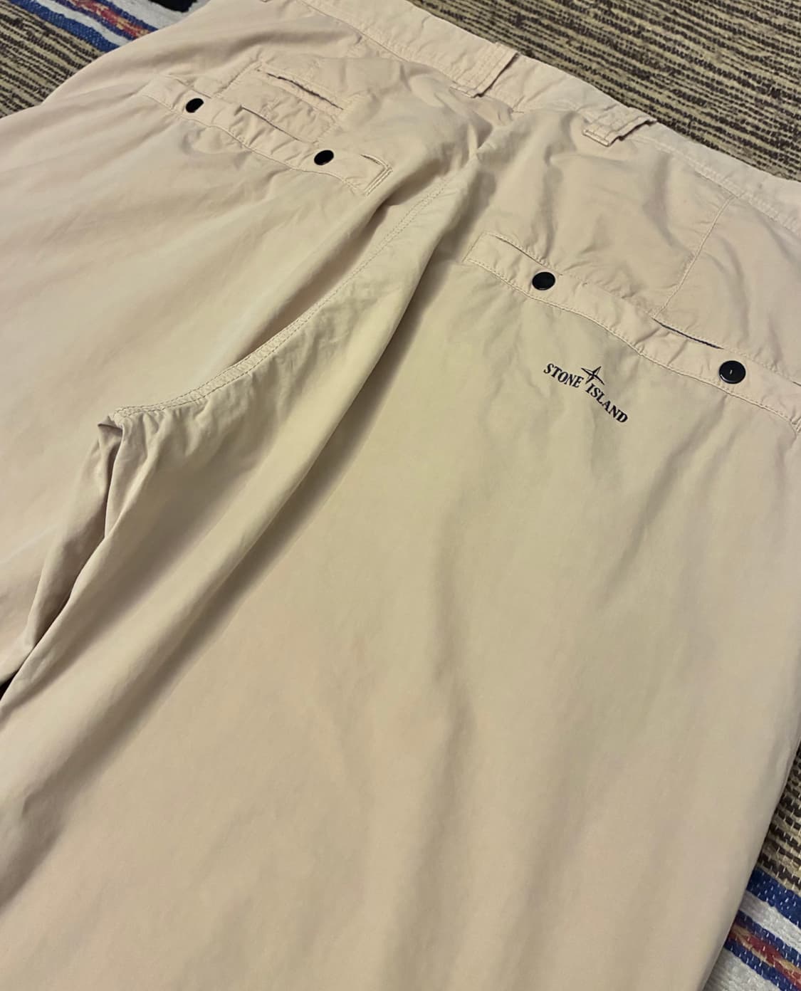 (34)00s 스톤아일랜드 코튼 나일론 와이드 치노팬츠 베이지 상품이미지8