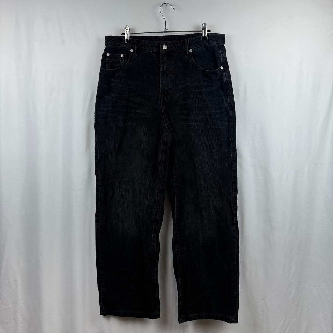 (M) 노매뉴얼 코듀로이 팬츠 블랙 상품이미지2