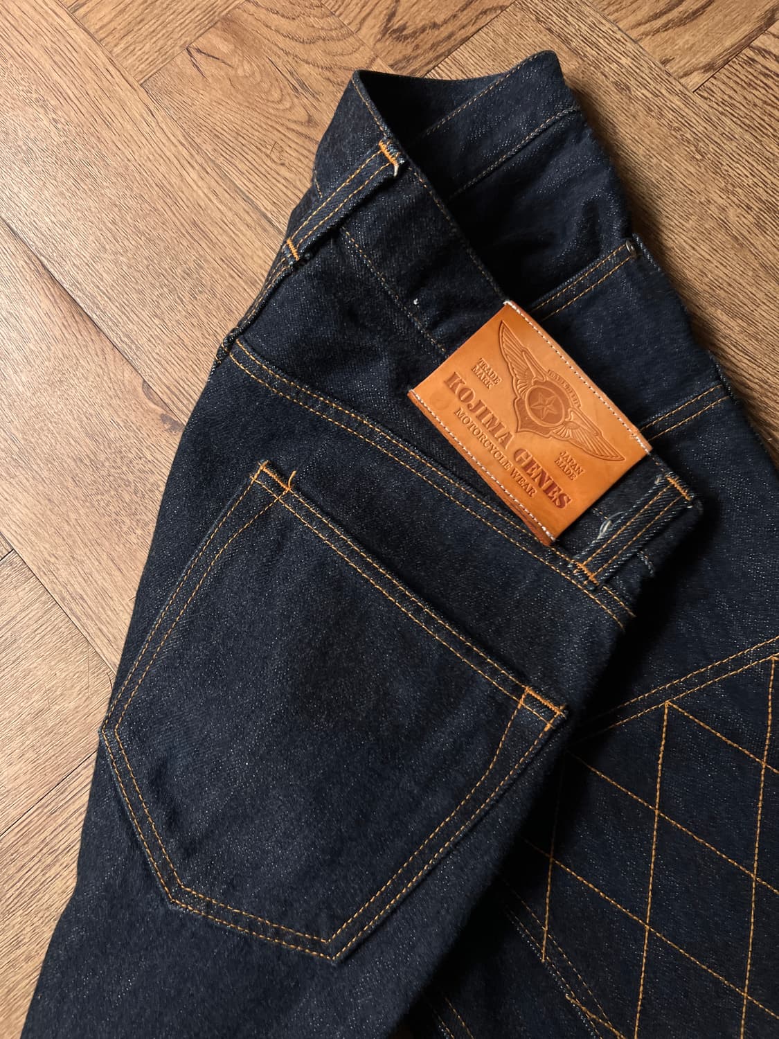 [32]코지마진즈 13oz 다이아 퀼팅 더블니 데님팬츠 상품이미지6