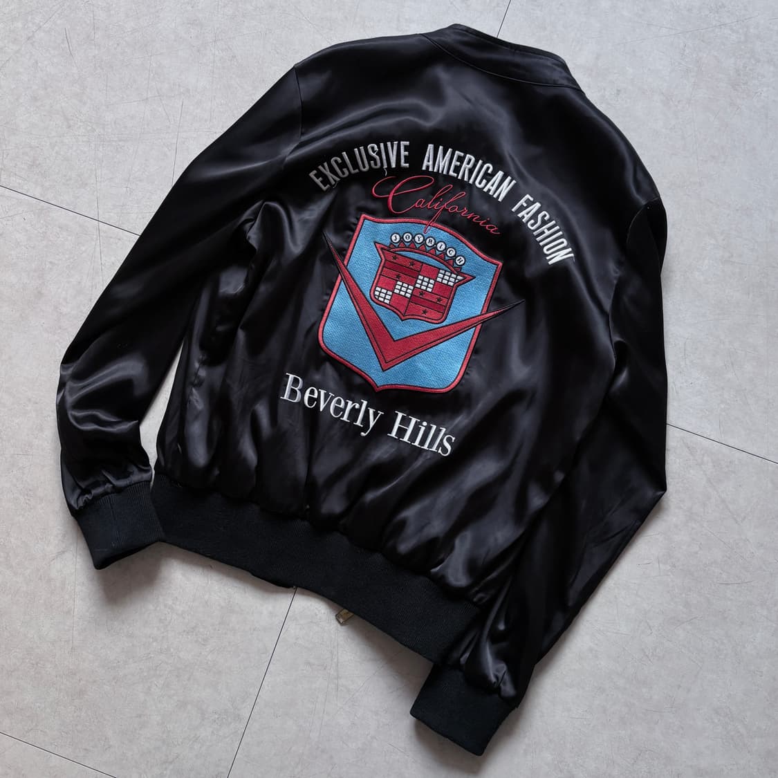 Y2k 조이리치 베버리힐스 새틴 블루종 상품이미지1