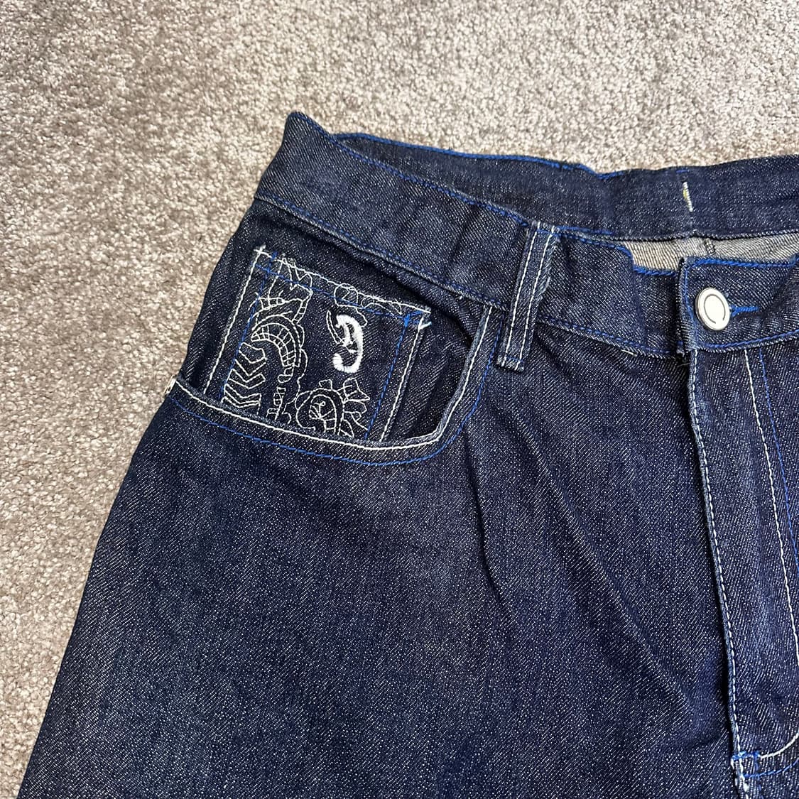쿠지 블루 데님 스케이터 팬츠32 상품이미지4