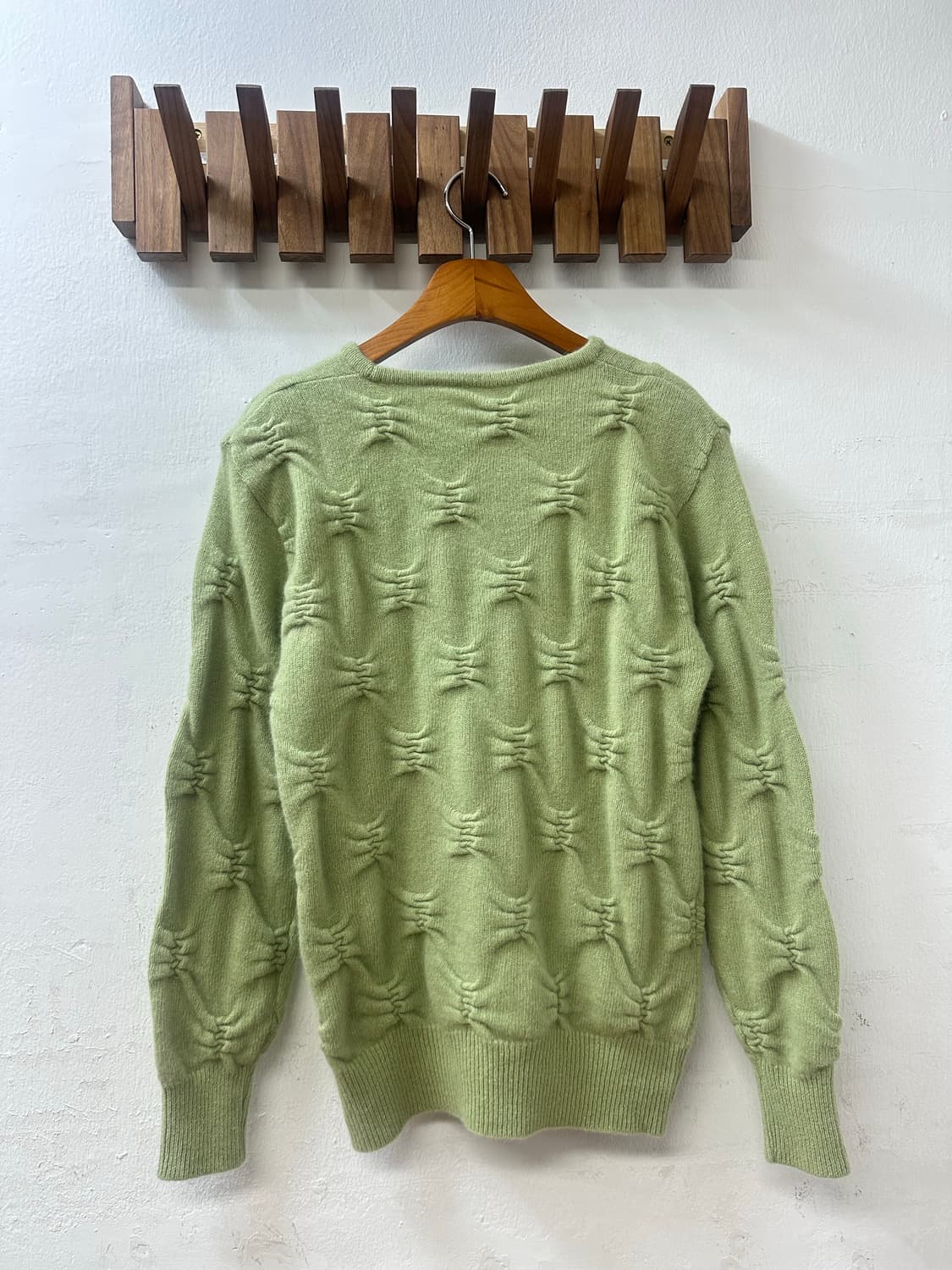 택있는 새상품 일본 울 앙고라 리본 셔링 블렌드 스웨터 니트  상품이미지6