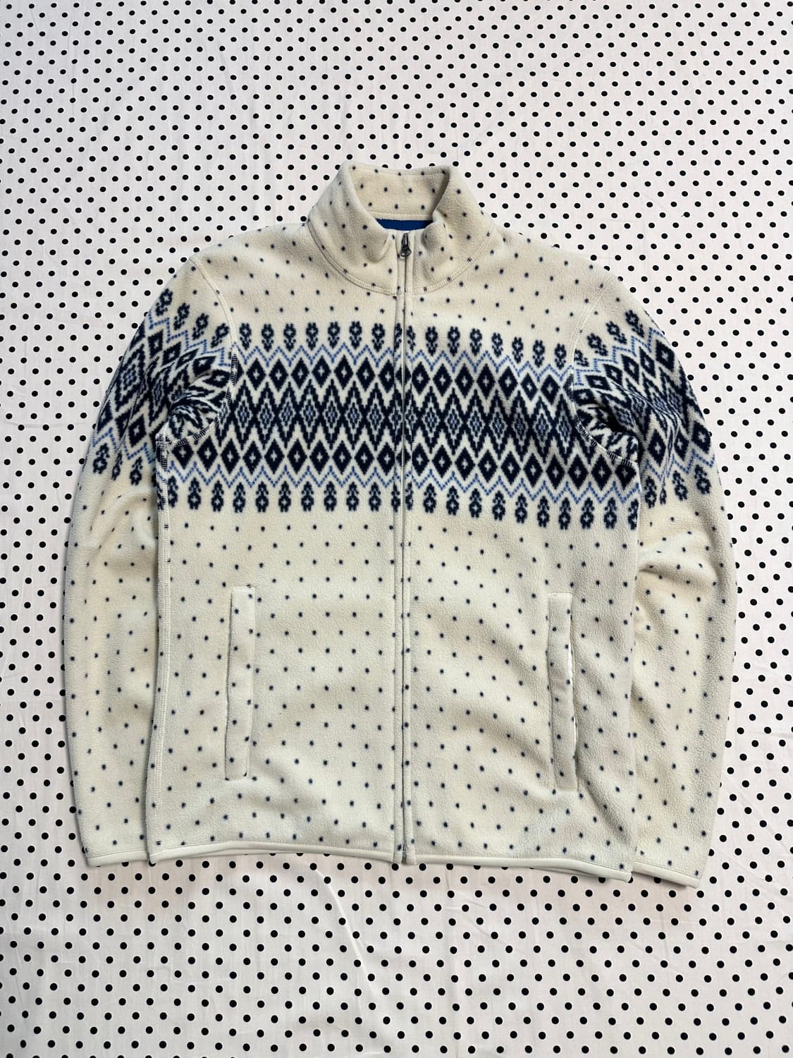 jpn 노르딕 도트 플리스 집업 상품이미지1