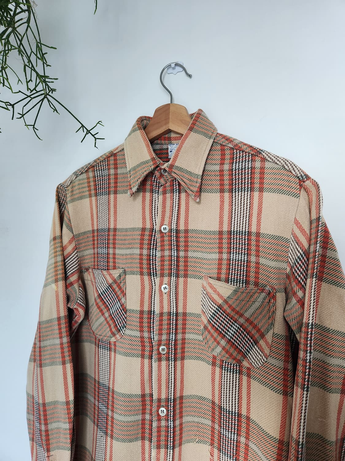 70s Big Mac 제이씨페니 체크 플란넬 워크셔츠 상품이미지2