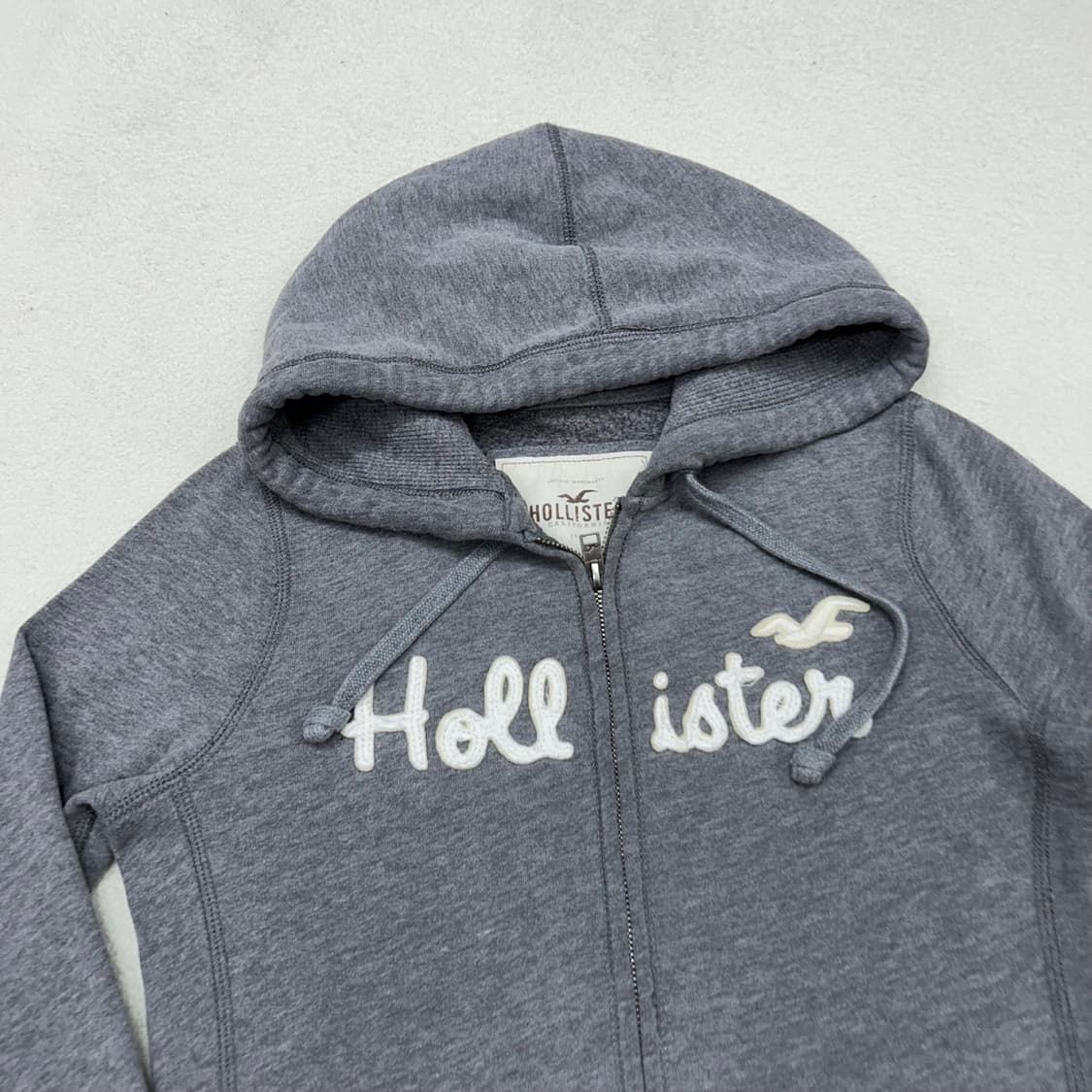 Hollister gray hood zip-up 상품이미지5