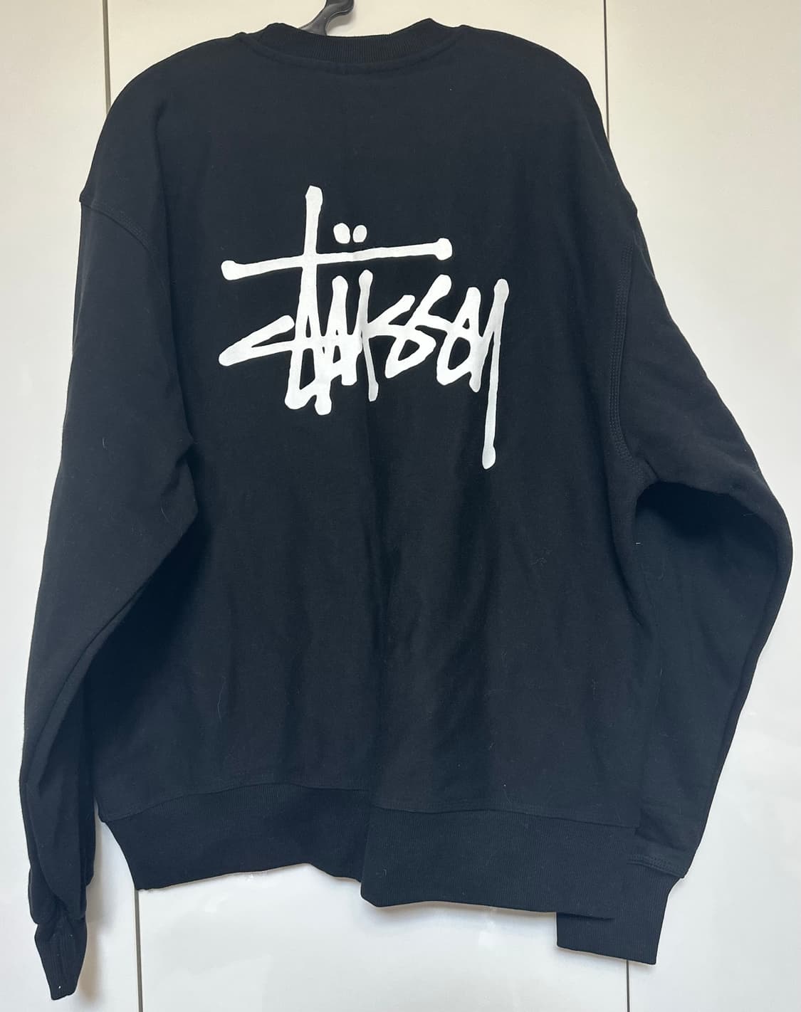 스투시 블랙 기모맨투맨 티셔츠  상품이미지4