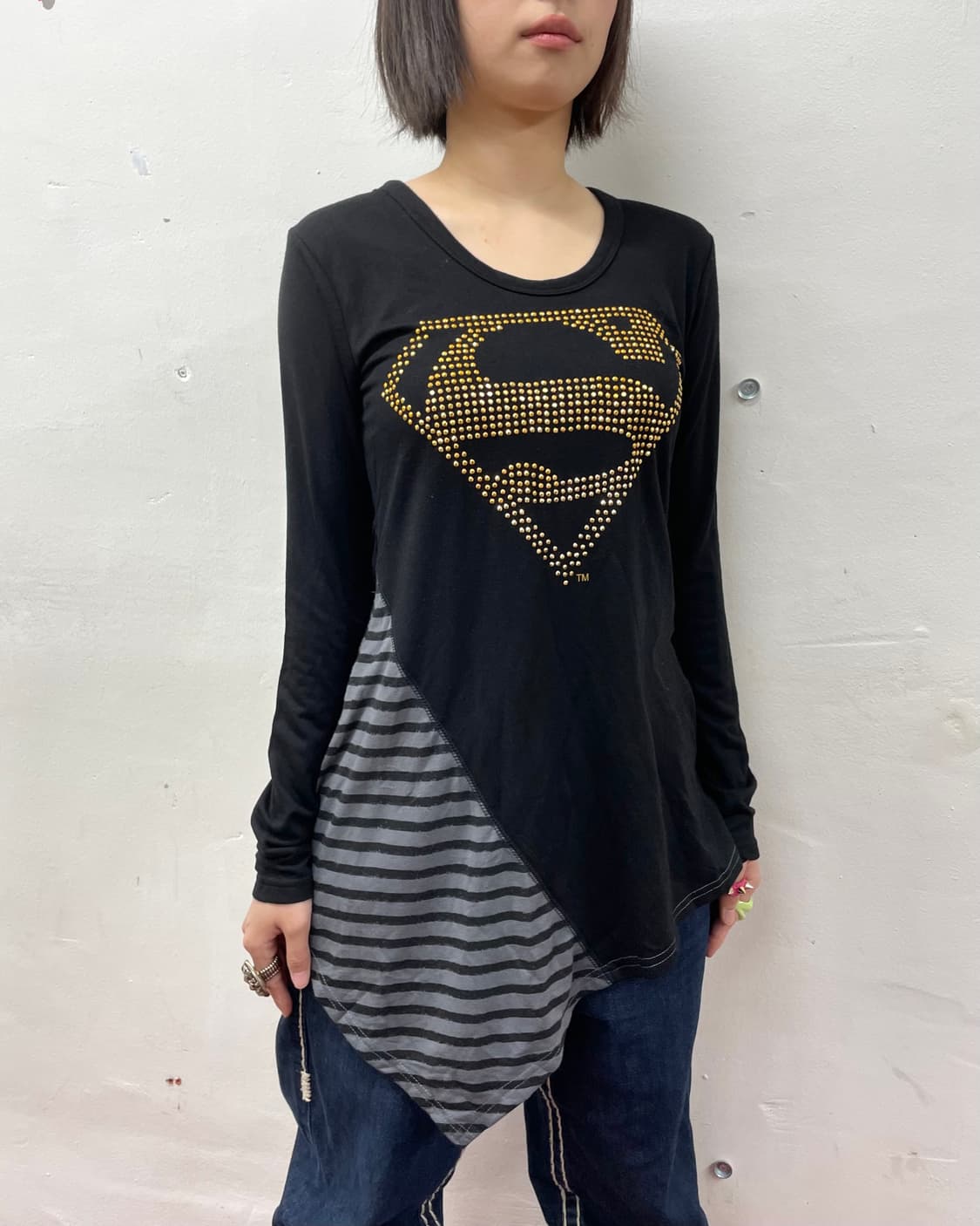 Superman Cubic Stripe Patch Long Sleeve  상품이미지4