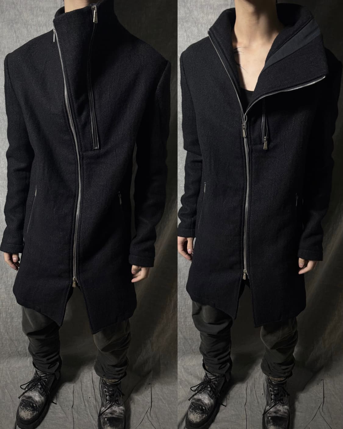10sei0otto Asymmetric Double Zip Coat  상품이미지1