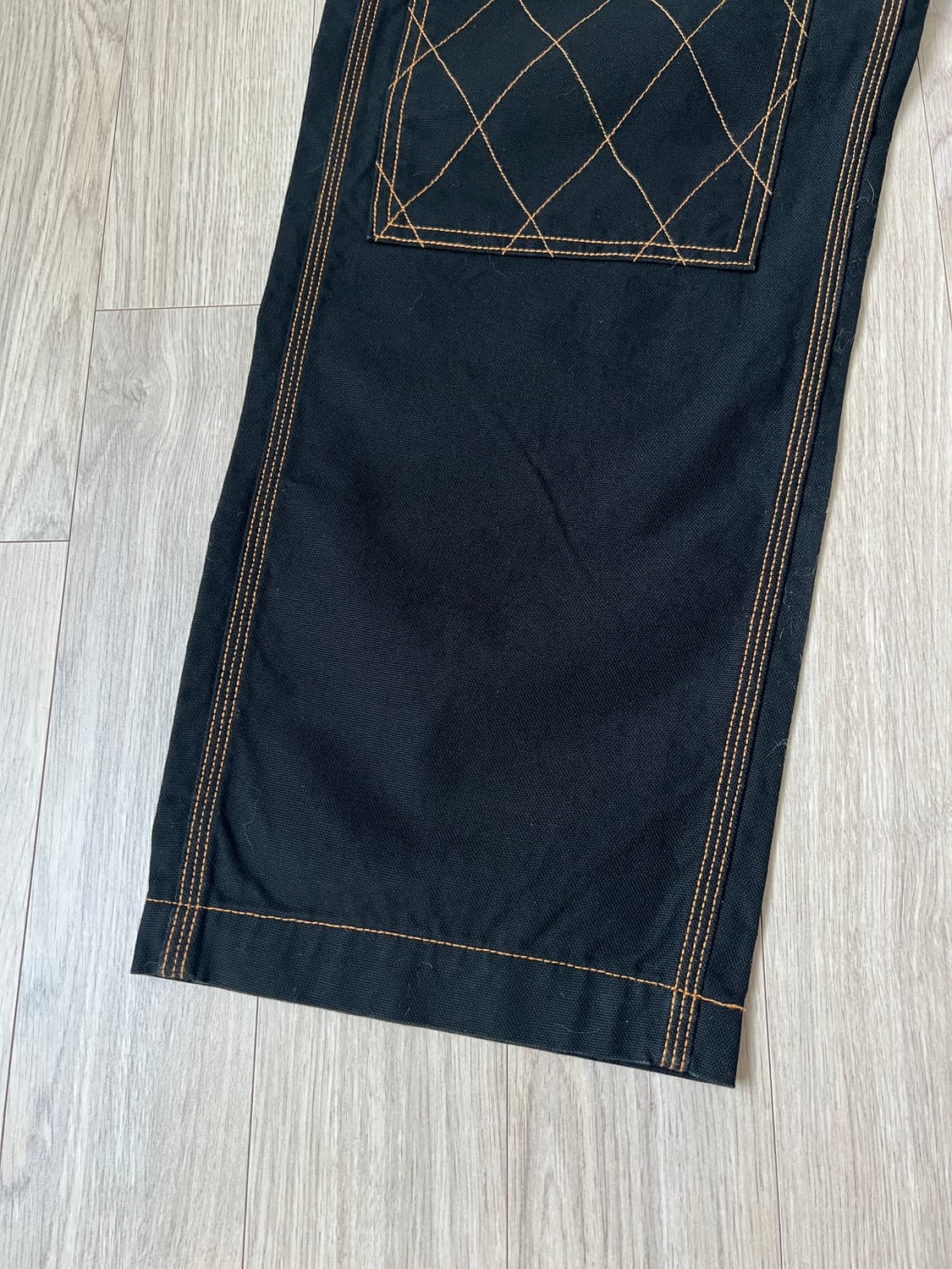 (새상품) 캐피탈 씬 캔버스 럼버 팬츠 블랙 상품이미지6