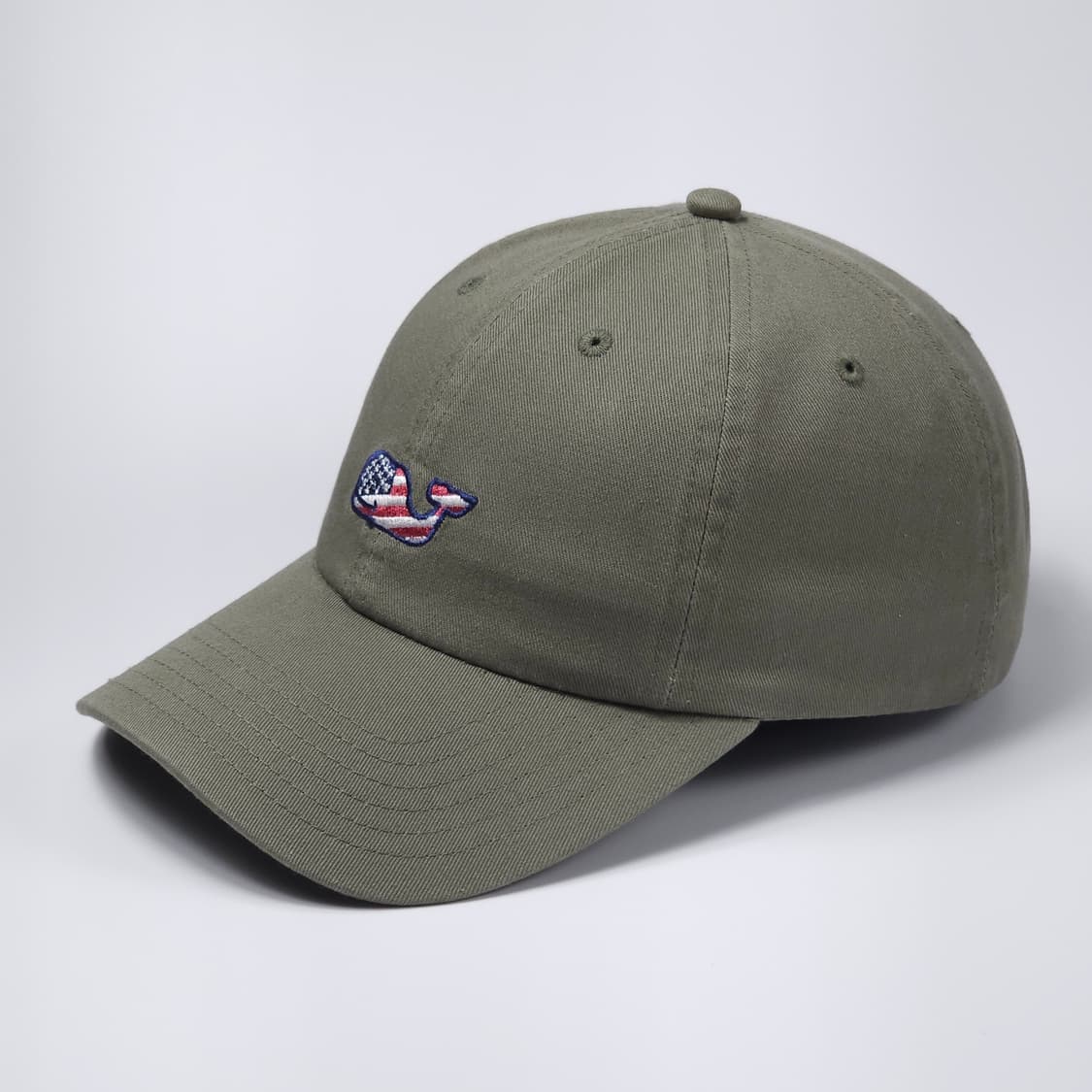 빈야드바인스 카키 성조기 고래 볼캡 모자 상품이미지2