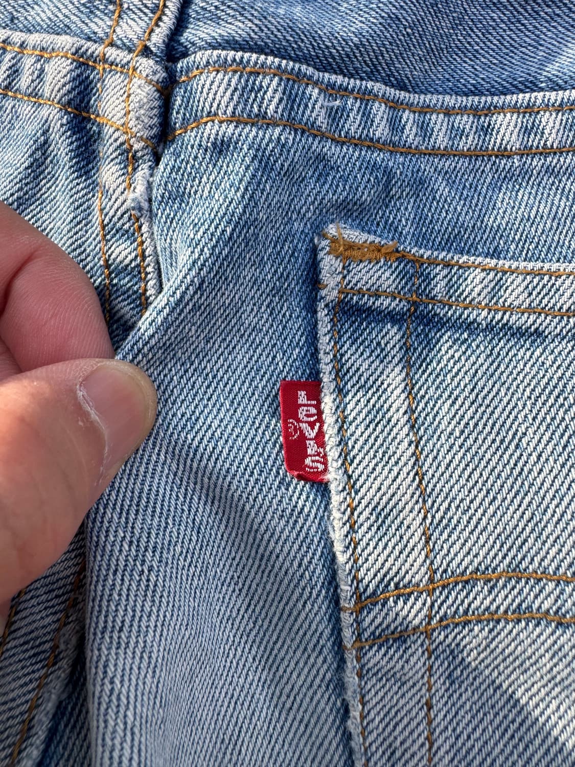 90s 리바이스 501 데미지 워싱 데님팬츠 상품이미지5
