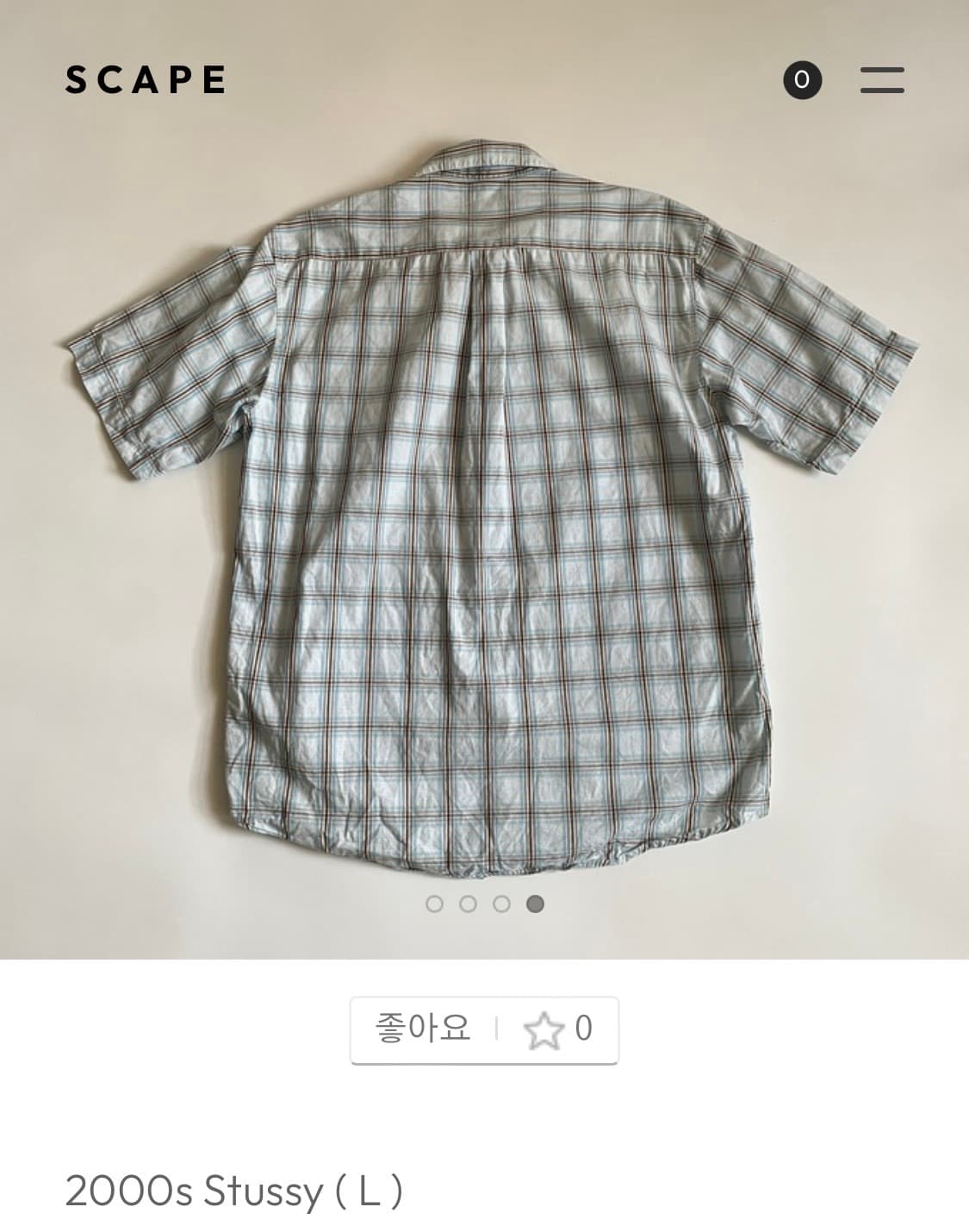 2000s Stussy 스투시 체크셔츠 L사이즈 상품이미지3