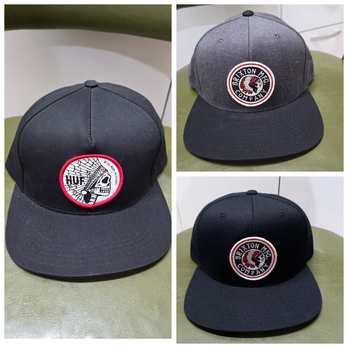 새상품 스냅백모자-HUF,브릭스톤 상품이미지1