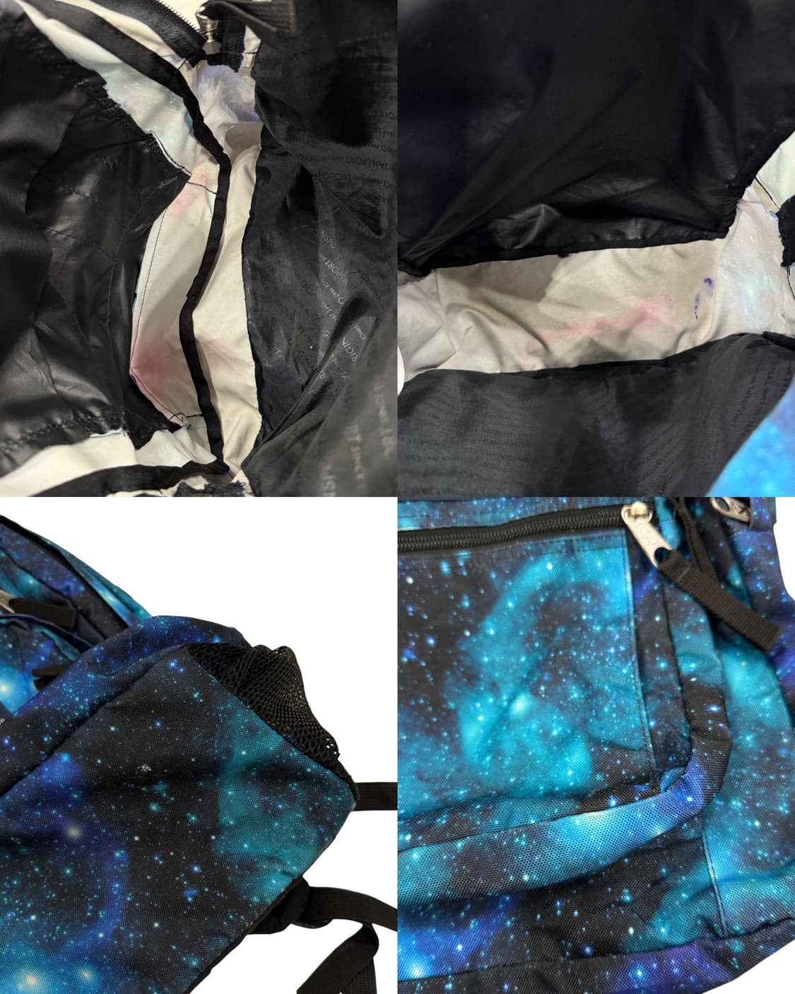 잔스포츠 빈티지 빅스튜던트 스페이스 갤럭시 백팩 가방 블루 상품이미지6