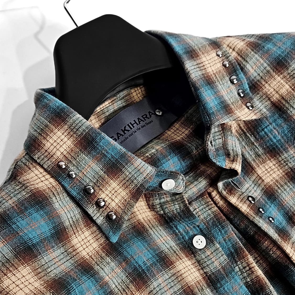 Gakihara 젬 웨스턴 오버셔츠 터콰이즈 상품이미지7