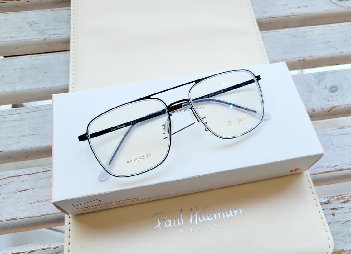 폴휴먼안경(PHF551D 블랙투명 투브릿지) +블루라이트변색렌즈 상품이미지5