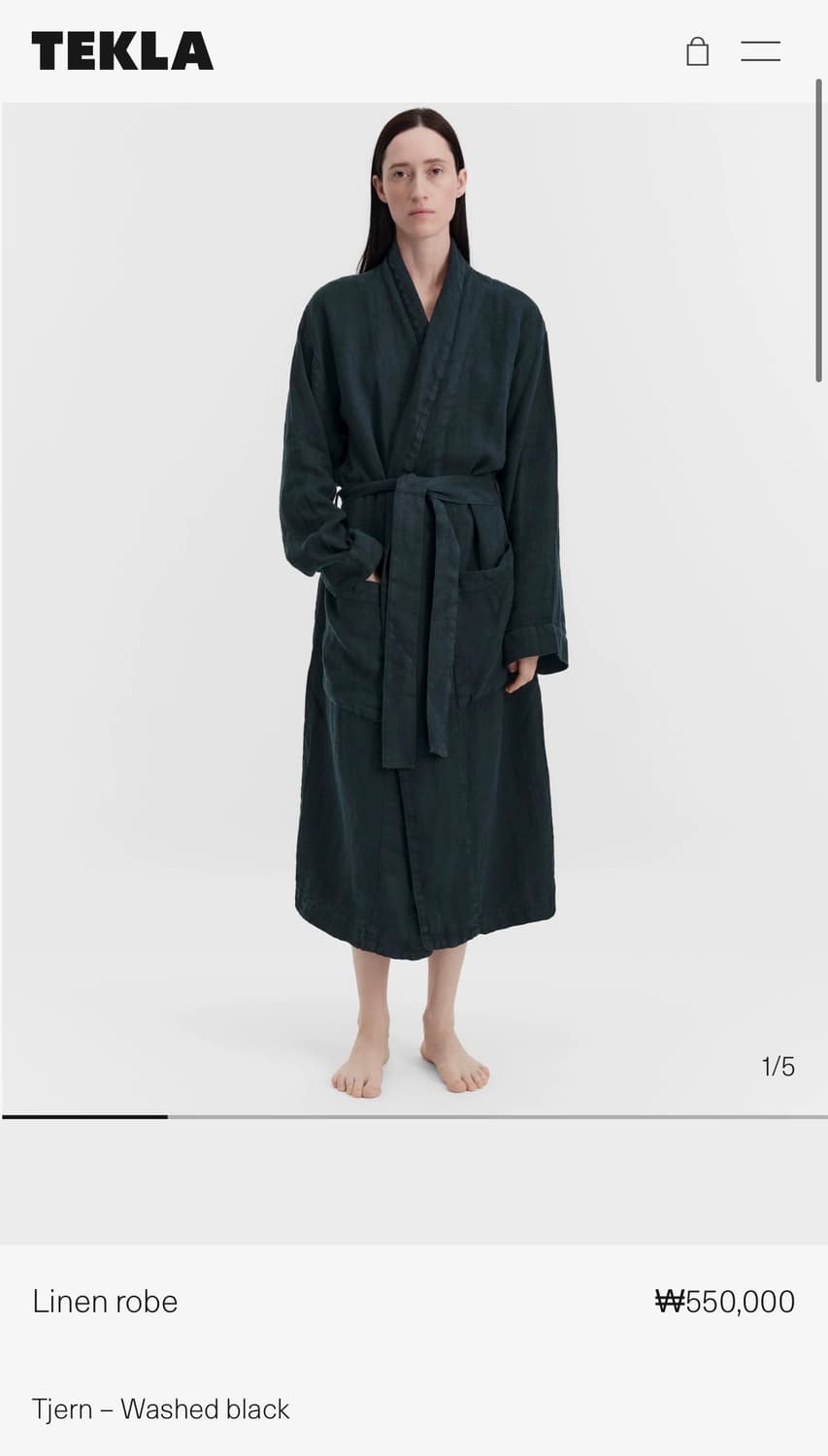 Tekla 테클라 신상 린넨로브 새상품 55만 -> 45만 ㅠㅠ 상품이미지4