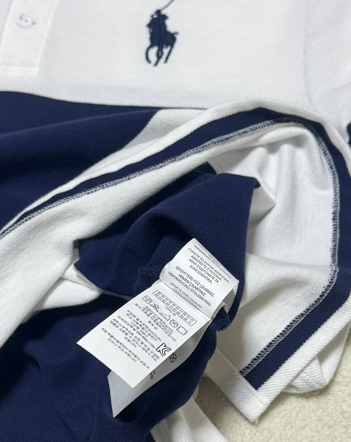 폴로 랄프로렌 USA 네이비 화이트 반팔 상품이미지5