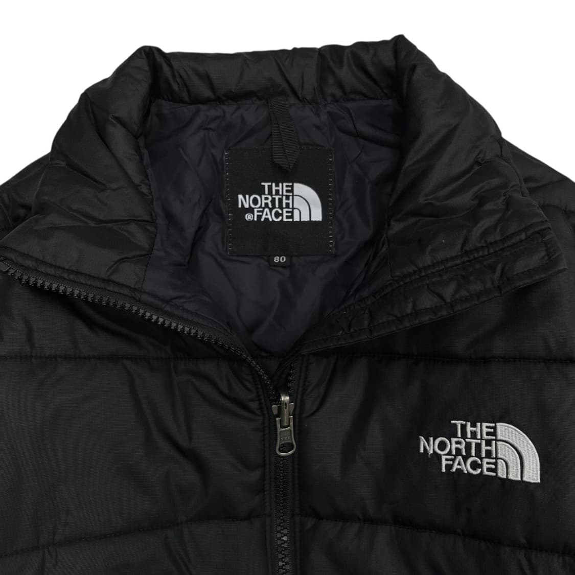 노스페이스 로고 블랙 경량 패딩 90 상품이미지5
