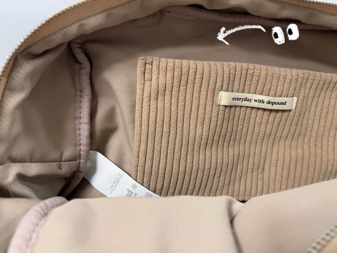 드파운드 코듀로이 볼링백 숄더백  상품이미지7