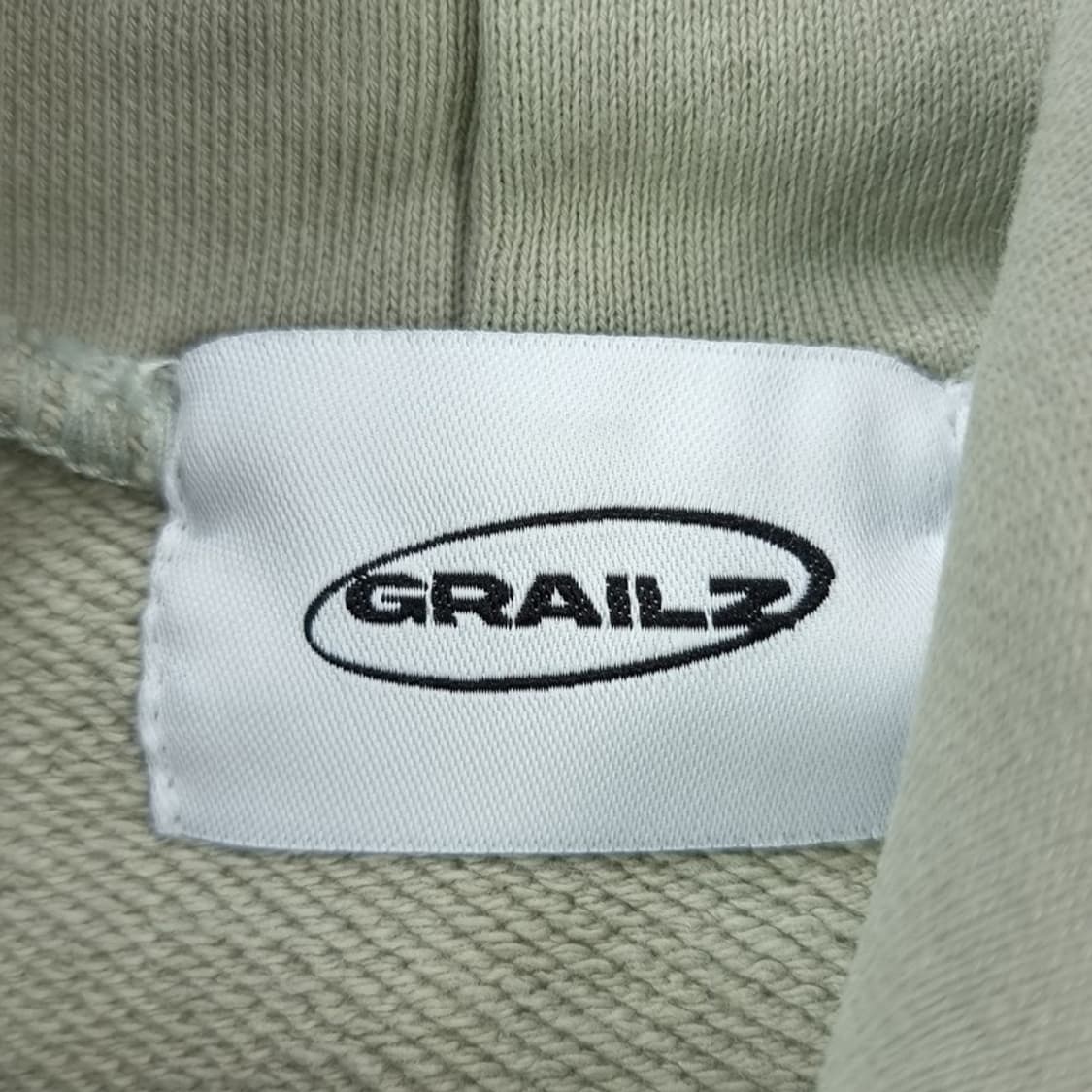 [그래일즈] 하이넥 오버사이즈 크롭 지오메트리 후드티 M18272 상품이미지7