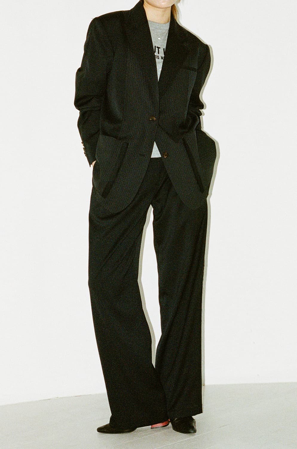 마뗑킴 핀턱슬랙스 네이비 상품이미지5