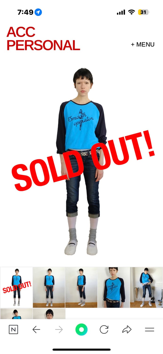 저스트하우스 RAGLAN SLEEVE TEE, BLUE/NAVY 상품이미지6