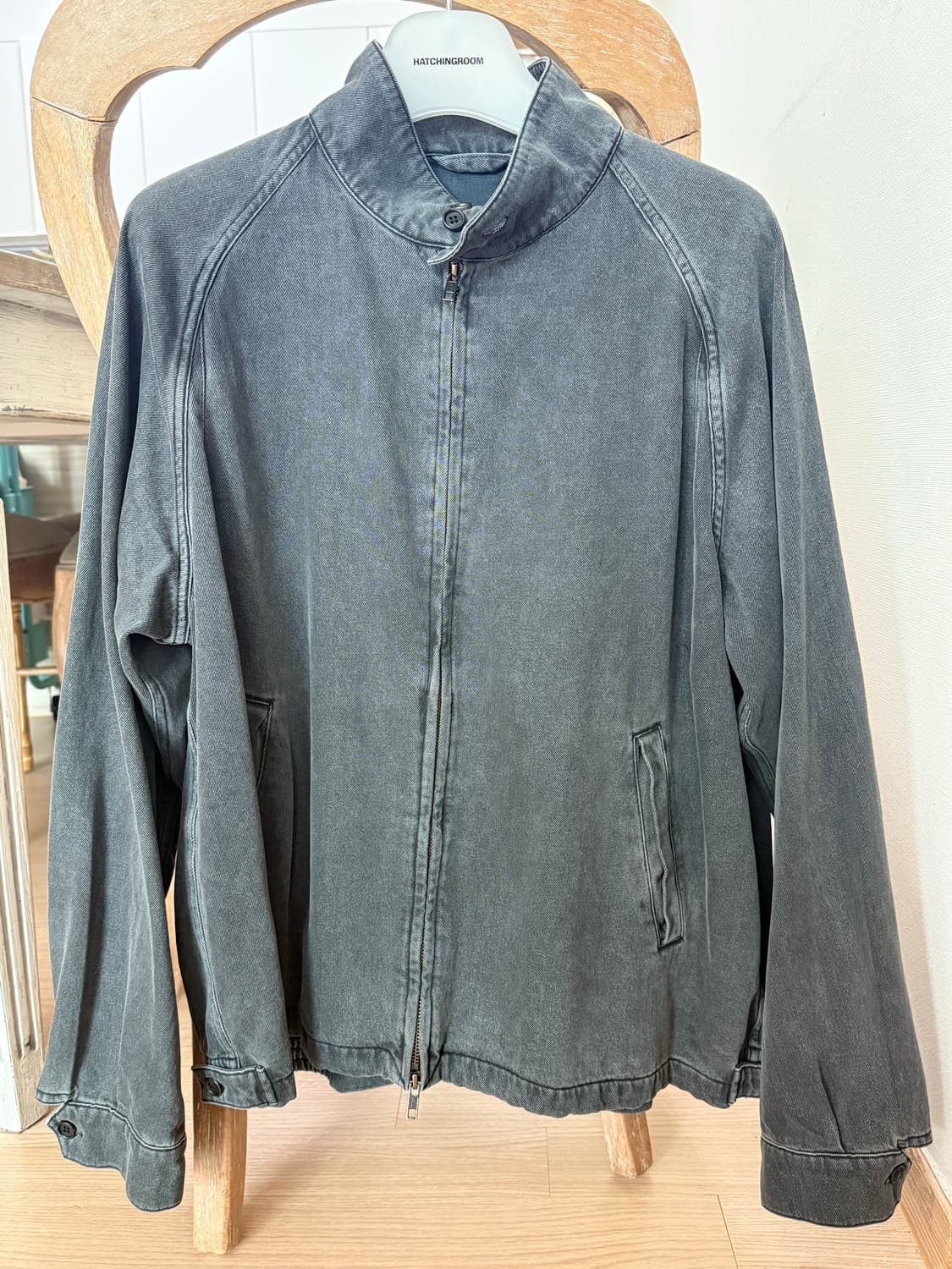 해칭룸 해링턴 데님 자켓 블루 그레이 컬러 4사이즈 상품이미지2