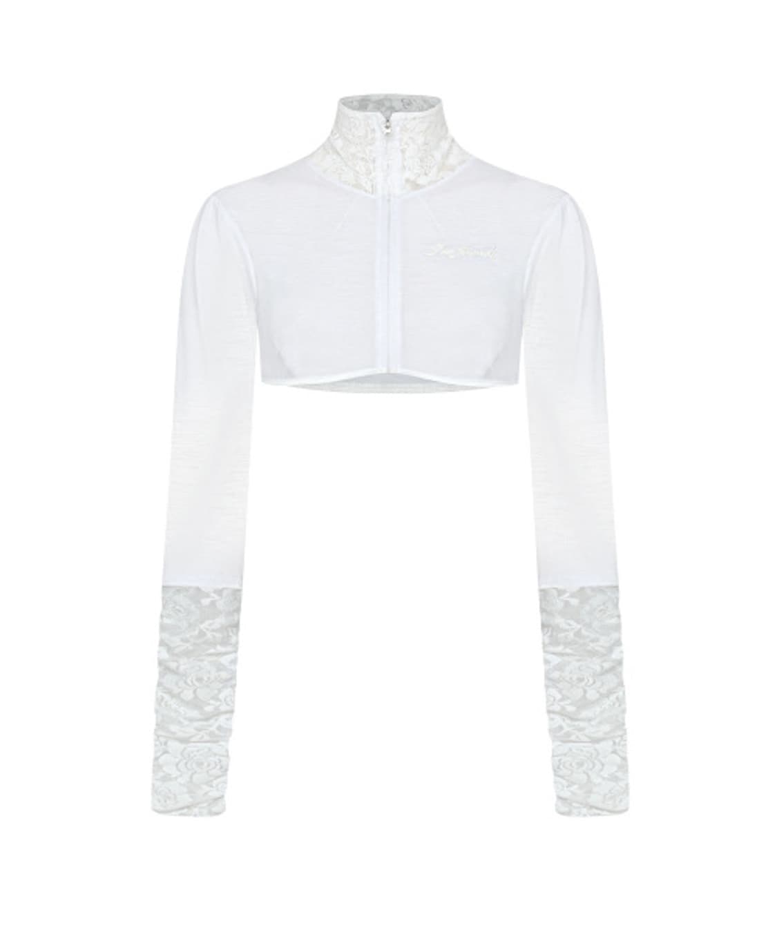 스컬프터 Casper Lace Zip-up Tee Ghost Sheer 상품이미지3