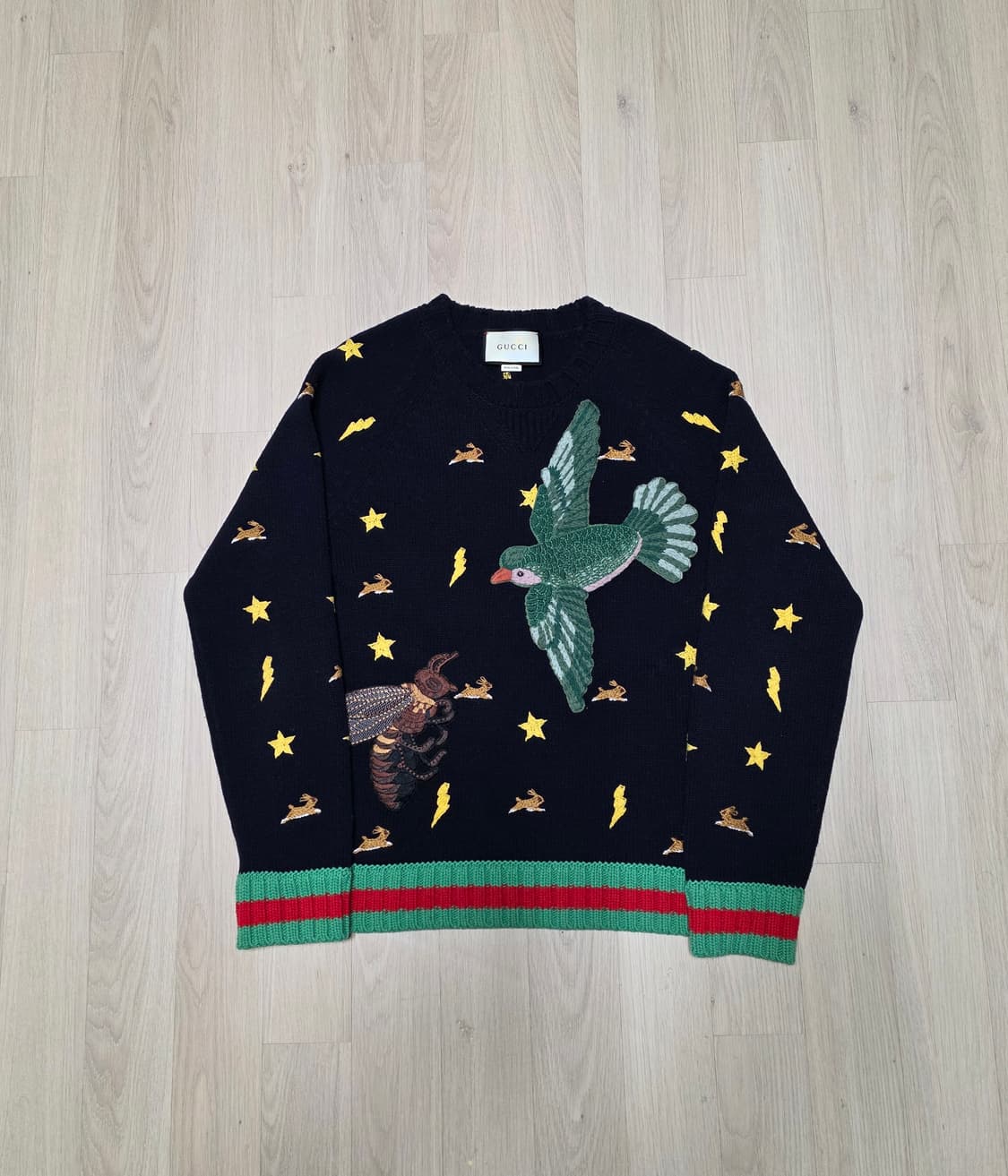 [m,새상품급]구찌 버드앤비 자수 니트 상품이미지1