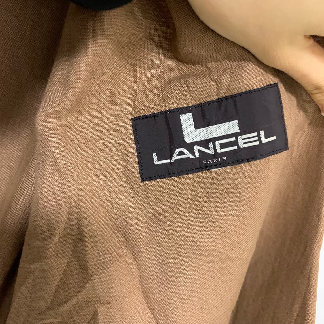 LANCEL 란셀 파리 7부 빈티지 린넨 스냅버튼 포켓 여성 자켓 상품이미지6