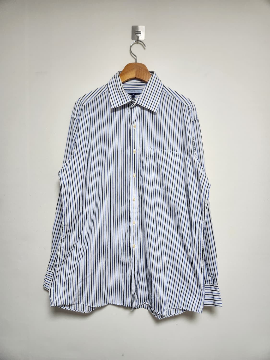 타미힐피거Tommy 블루 스트라이프 셔츠 L - S117 상품이미지1