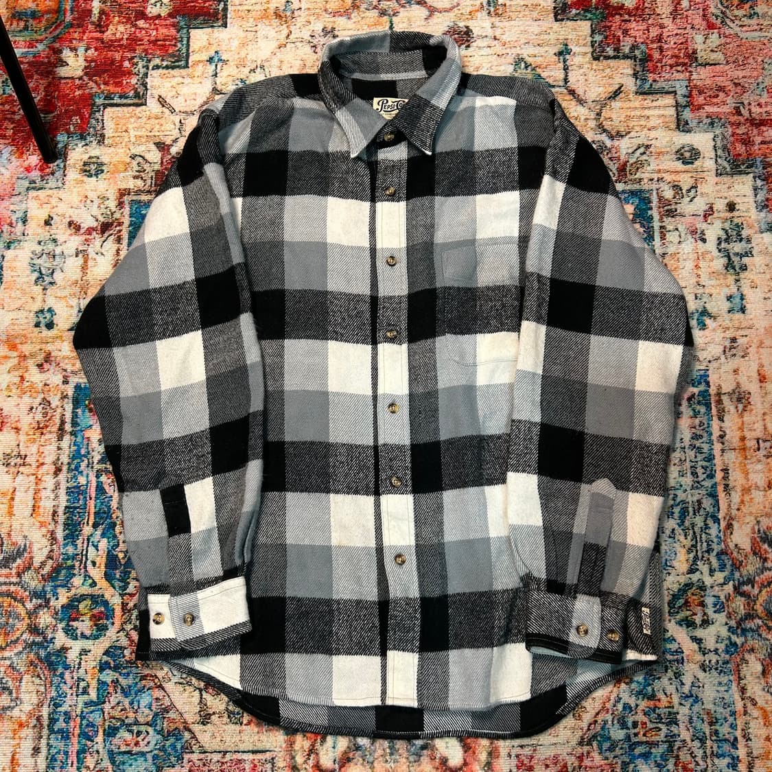 [L] 00s 펩시 플라넬 체크 셔츠 상품이미지1