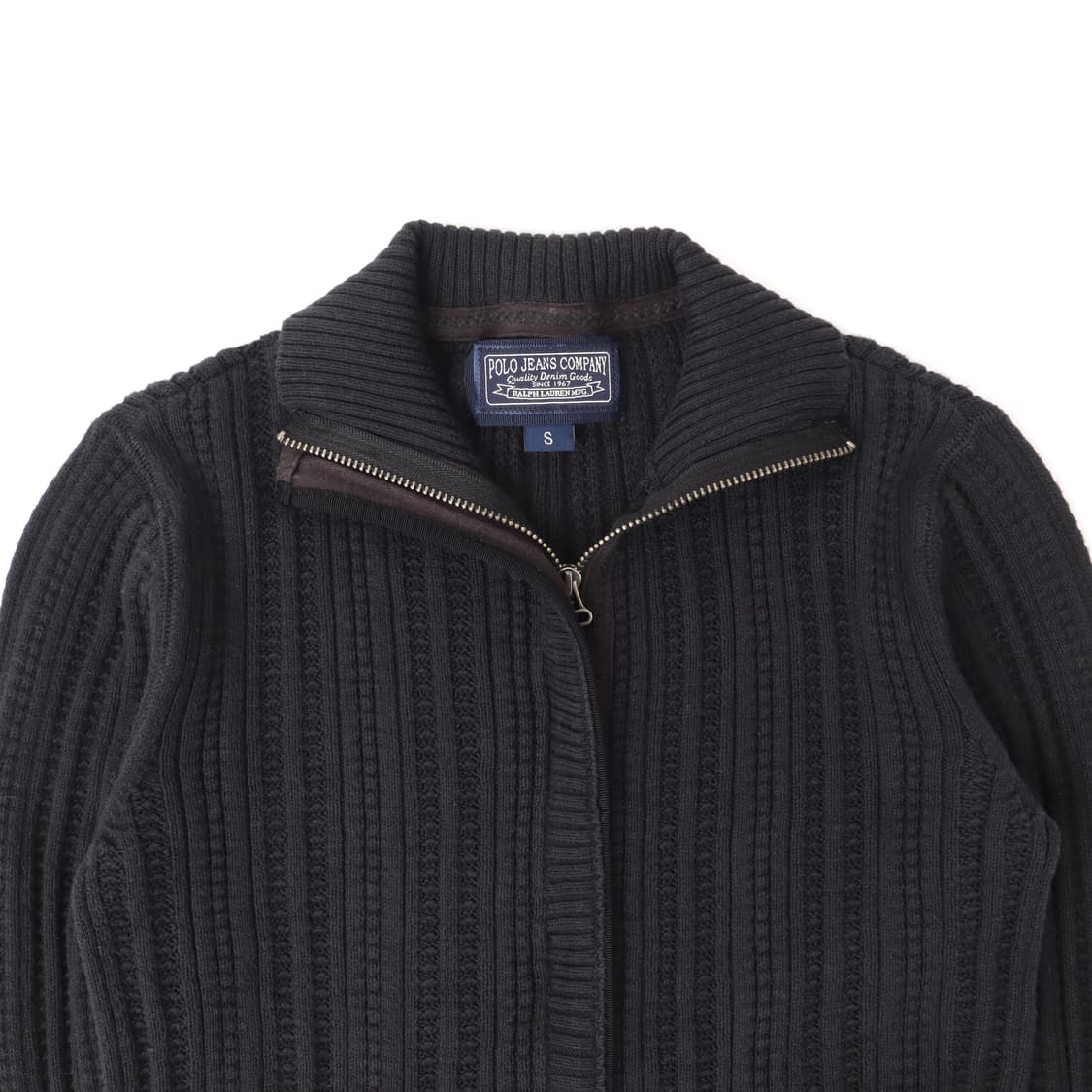 폴로진스 케이블 니트 집업 크롭 가디건 상품이미지2